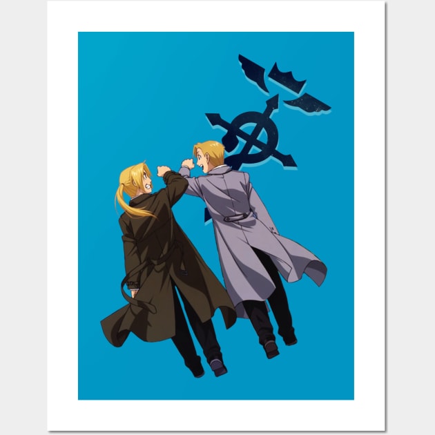 Edward and Aplhonse Elric FullMetal Alchemist Wall Art by SirTeealot